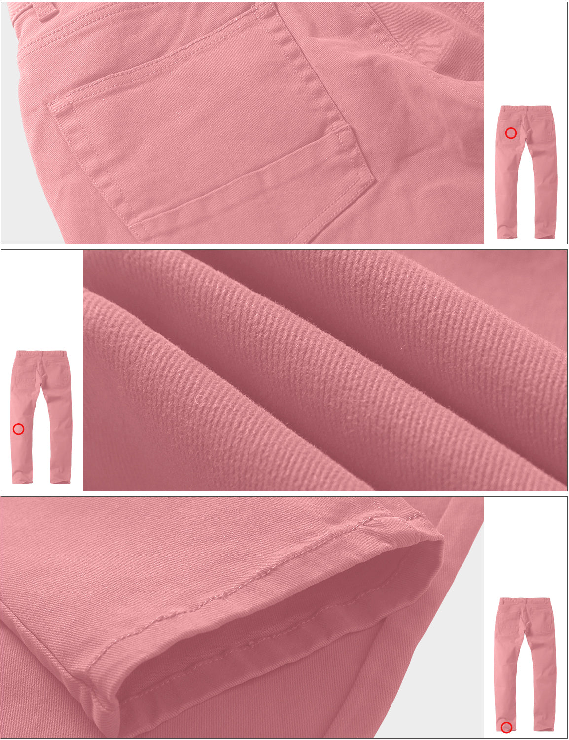 Match Colored Straight Leg Casual Trouser #8140