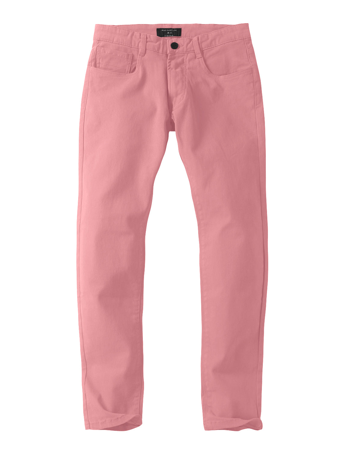 Match Colored Straight Leg Casual Trouser #8140