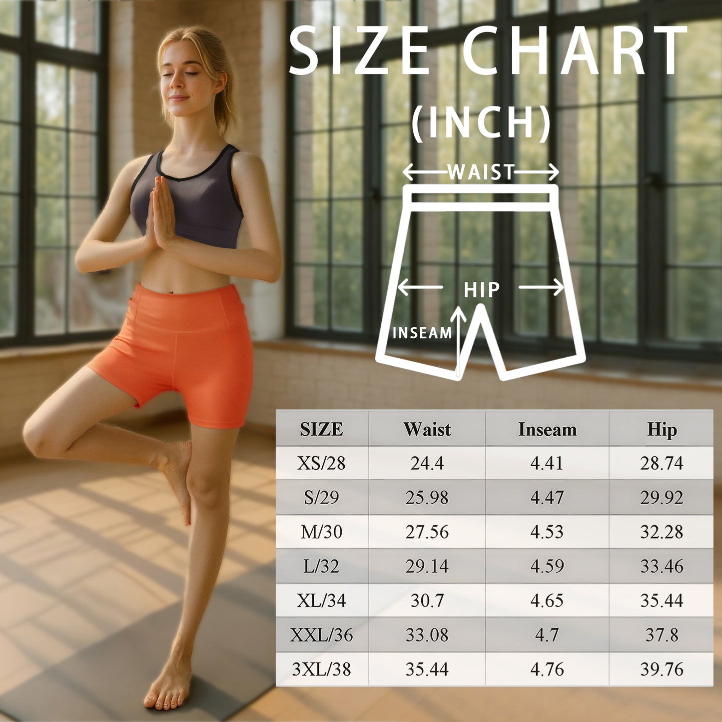 Match Womens High Waisted Active Yoga Pants with Pockets #648