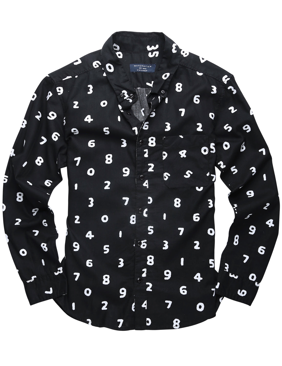 Men's Long Sleeve Printed Shirt G2247