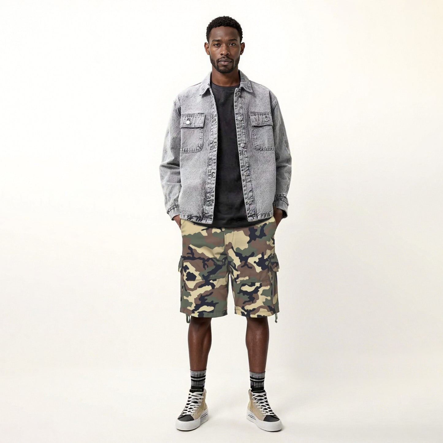 Men's Short Printe Cargod #3596M