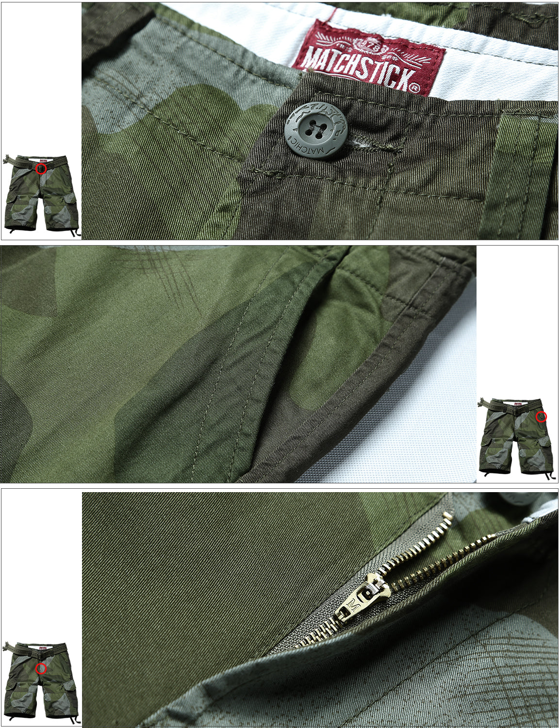 Men's Short Printe Cargod #3596M