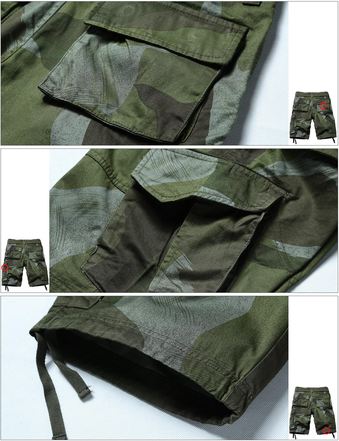 Men's Short Printe Cargod #3596M