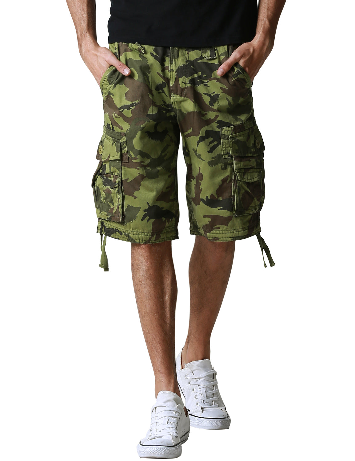 Men's Slightly Stretch Thickness Softness Cargo Short camo S3612M