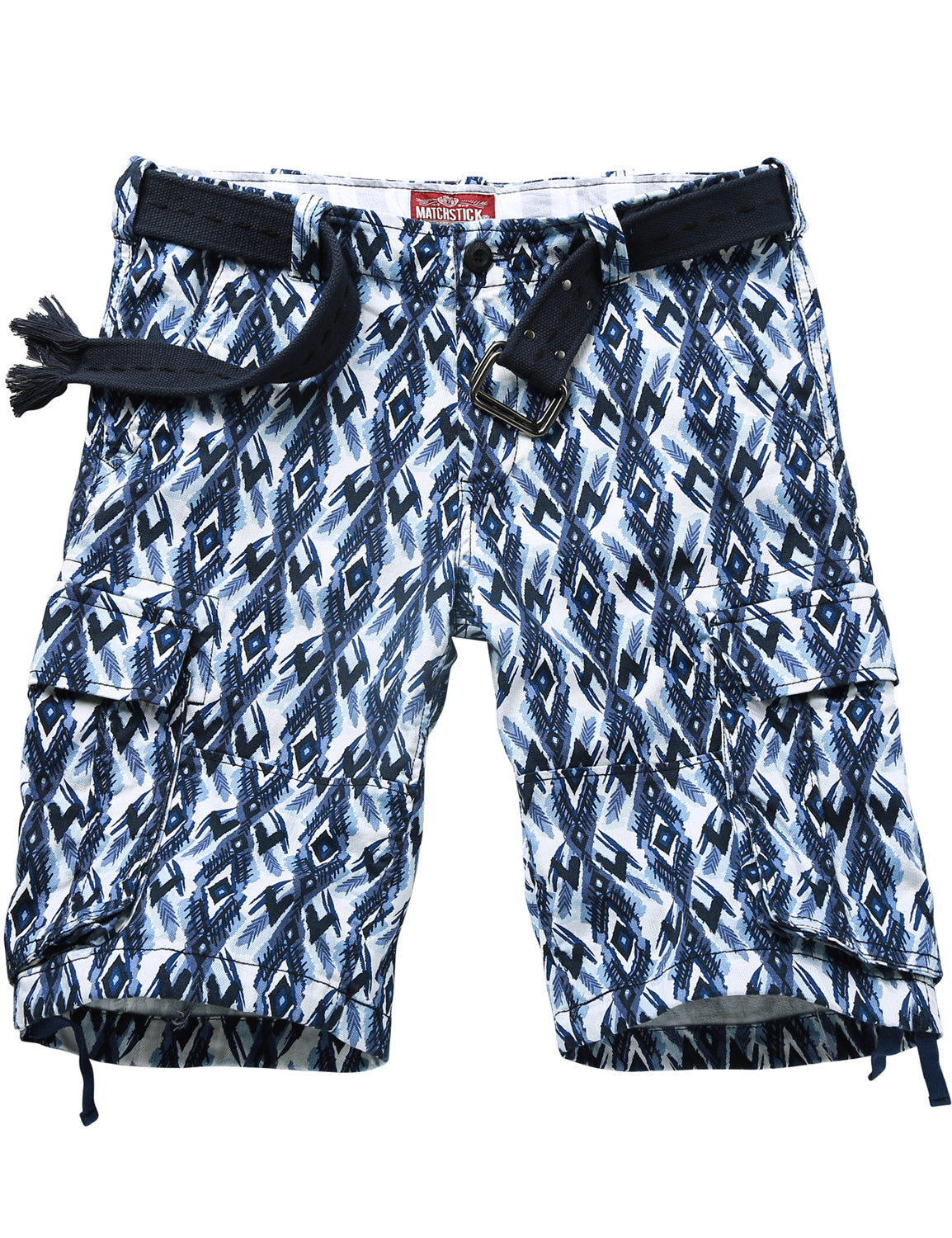 Printed totem Men's Slightly Stretch Thickness Softness Cargo Short #3026