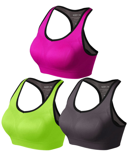 3 pack Mix Match Racerback Sports Bras for Women #NP001