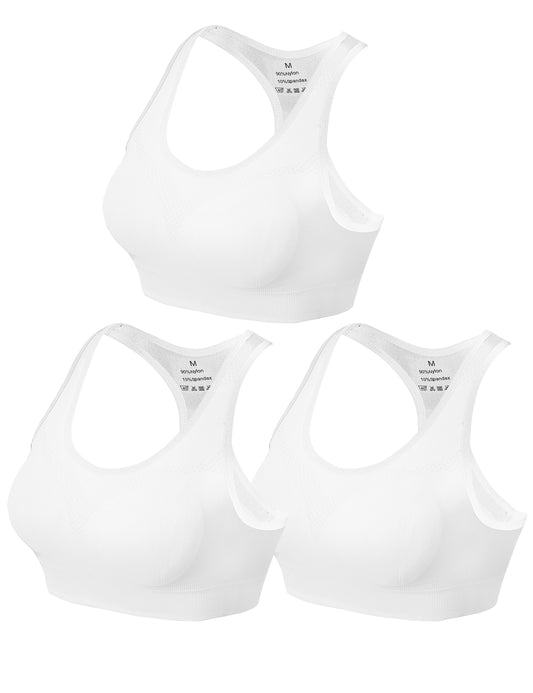 3 pack Plain Match Racerback Sports Bras for Women #NP001