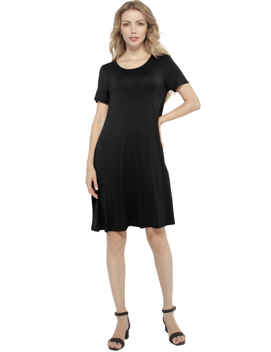 Match women‘s elastic short sleeved dress #147