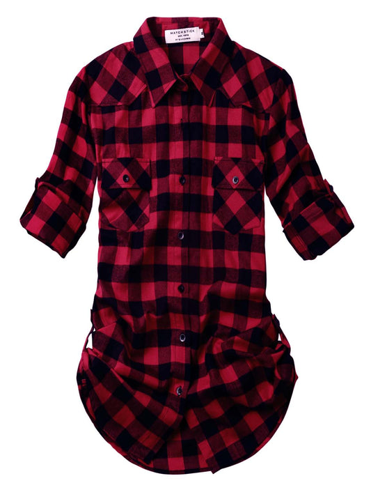 Womens Button Down Flannel Plaid Shirts 2021