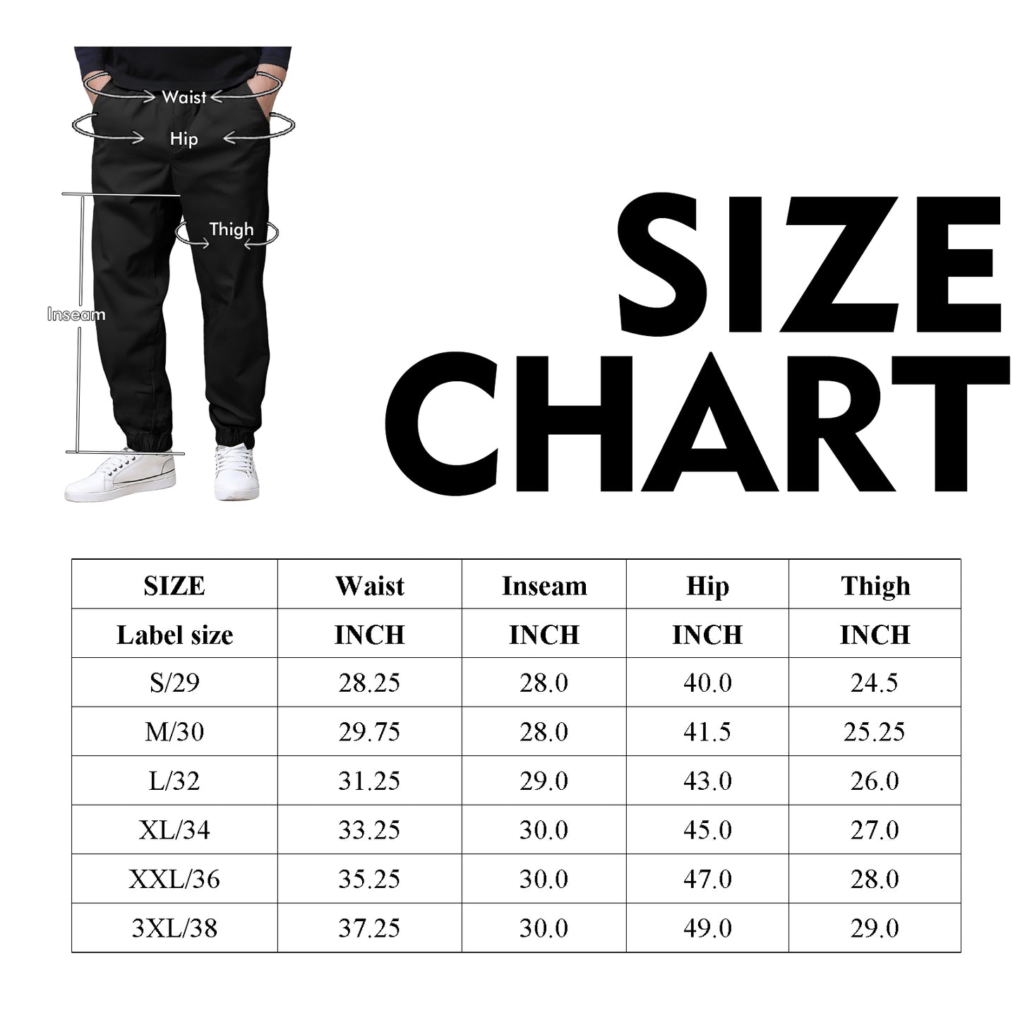 Match Men's Stretch Cotton Tapered Casual Pants #6076