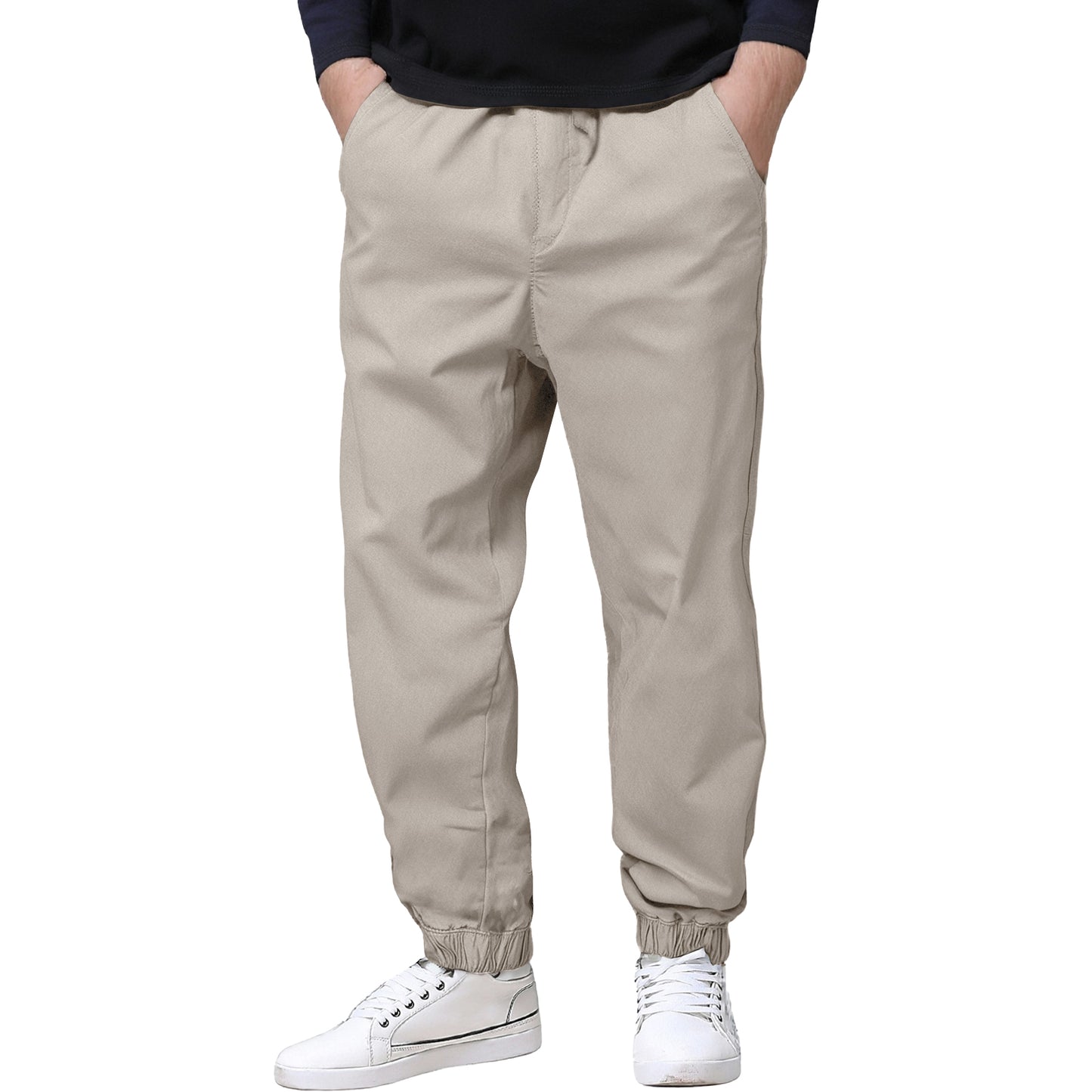 Match Men's Stretch Cotton Tapered Casual Pants #6077