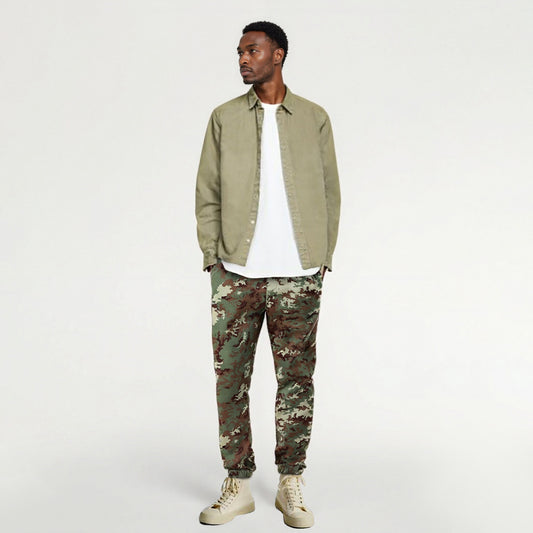 1Men's Straight Tapered Camo Jogger Trousers #6535M