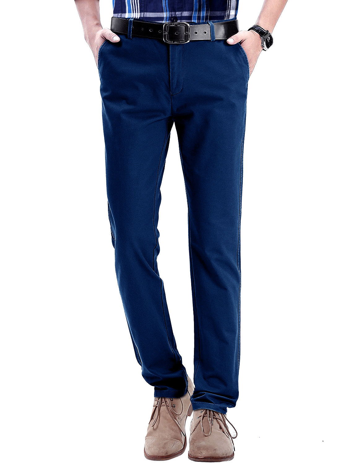 1 Men's Slim Casual Trousers #8025-2