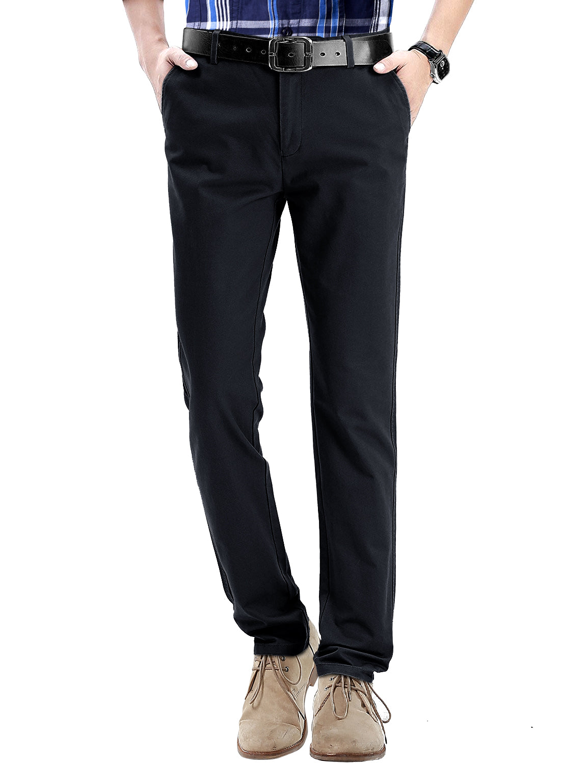 1 Men's Slim Casual Trousers #8025-2