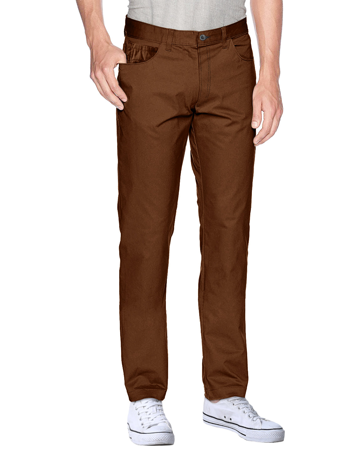 1Match Men's Slim Fit Straight Leg Casual Trouser #8032