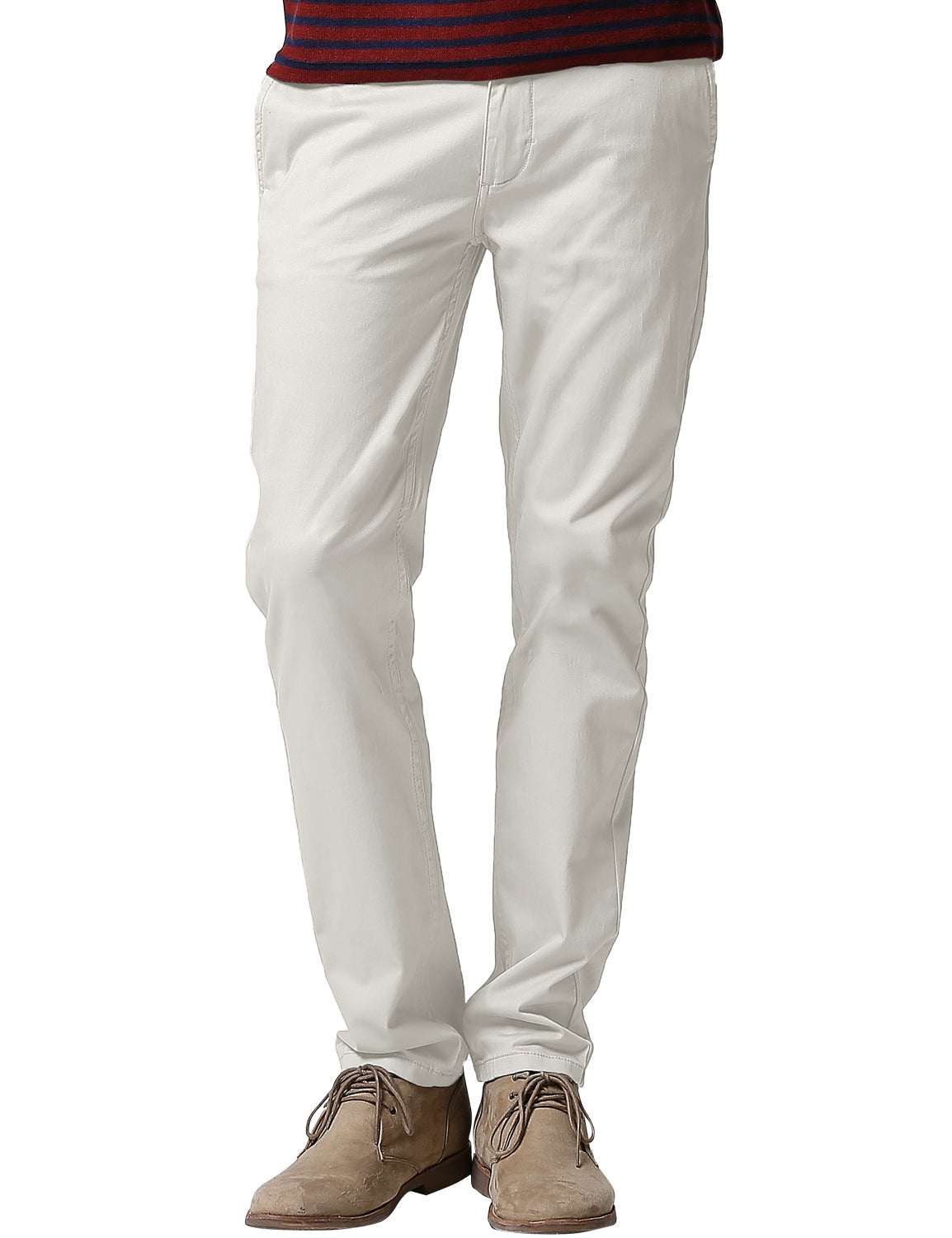1 Men's Slim Fit Tapered Leg Stretch Casual Trouser #8050-2