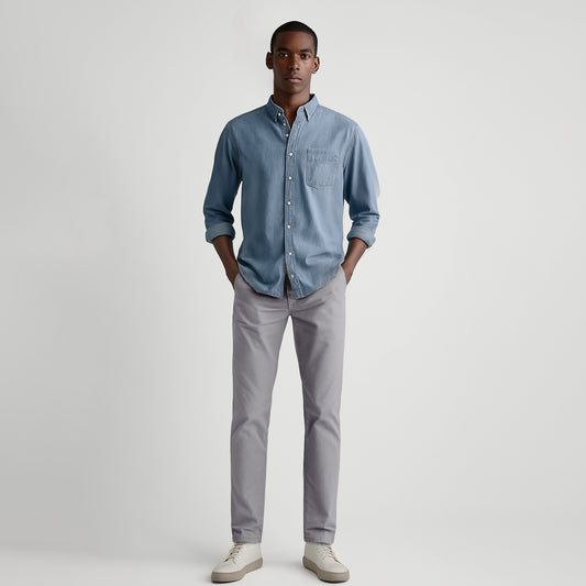 Men's Slim Fit Straight Leg Casual Trouser #8089