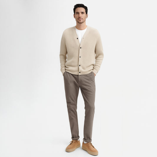 Men's Slim-Fitting Micro-Pleated Casual Pants #8105