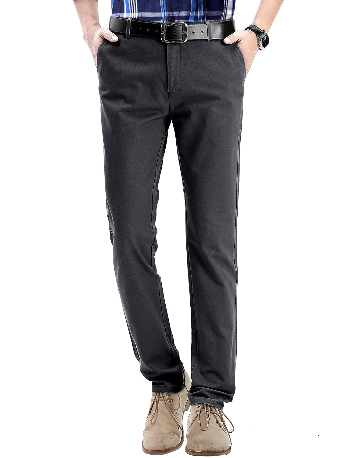 Match Men's Slim Fit Straight Leg Casual Trouser #8106