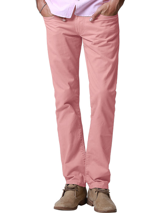 Match Colored Straight Leg Casual Trouser #8140