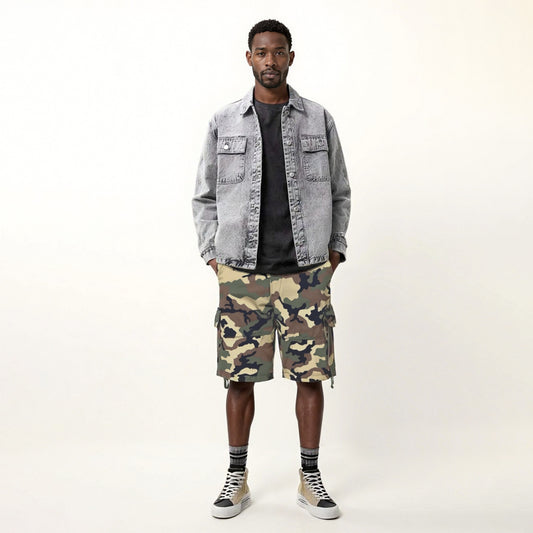 Men's Short  Printe Cargod  #3596M